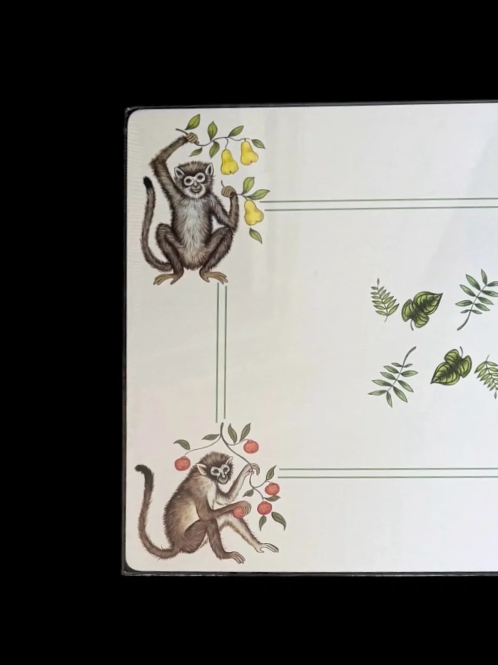 Lady Clare Handcrafted Placemat Set Featuring “Monkey Business